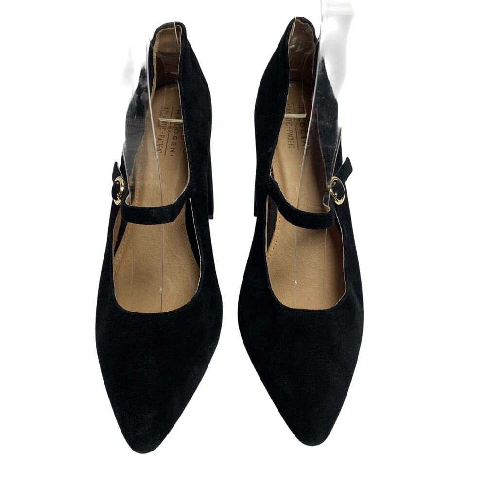 Halogen Atlantic Pacific Womens Helenah Black Suede Mary Jane Heel Pumps - Picture 3 of 9